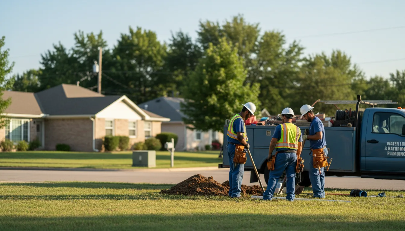 Residential water line and bathroom plumbing service in Germantown, KY